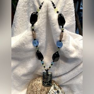 Chunky multi colored beaded necklace